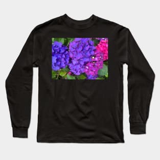 The Riotous Color of the Summer Hydrangea Long Sleeve T-Shirt